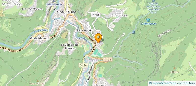 localisation de l'entreprise BATI'VERP EURL à SAINT-CLAUDE