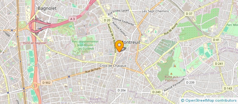 localisation de l'entreprise BATI - VESP à MONTREUIL