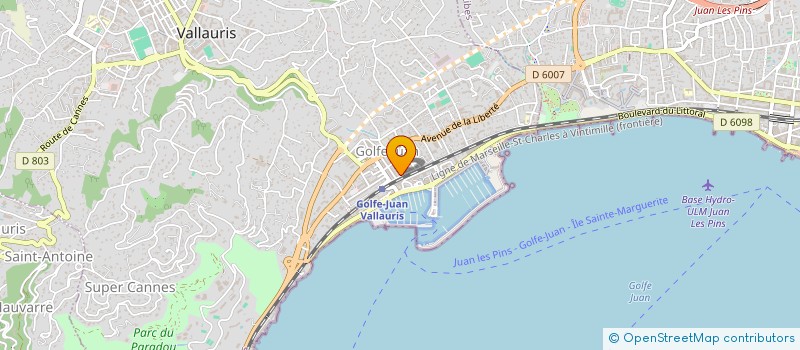 localisation de l'entreprise BATI WORK à VALLAURIS