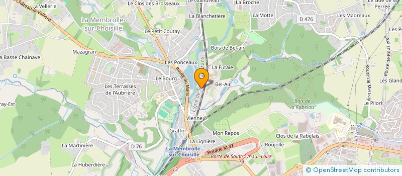 localisation de l'entreprise BATI'ZEN AVEC ABREVIATION BTZ à JOUE-LES-TOURS