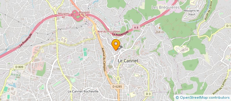 localisation de l'entreprise BATIAZUR à LE CANNET