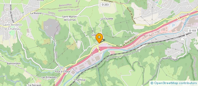 localisation de l'entreprise BATIBROK à GIVORS