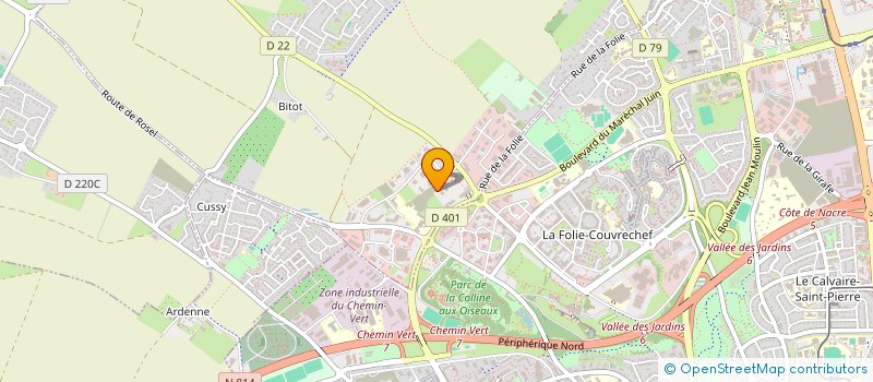 localisation de l'entreprise BATICAEN à SAINT-CONTEST