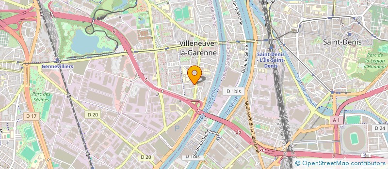 localisation de l'entreprise BATICAR à VILLENEUVE-LA-GARENNE