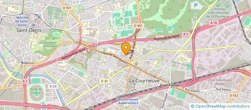 localisation de l'entreprise BATICO 666 à LA COURNEUVE
