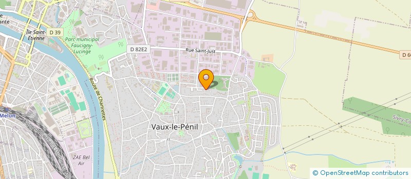 localisation de l'entreprise BATICOLOR77 à VAUX-LE-PENIL