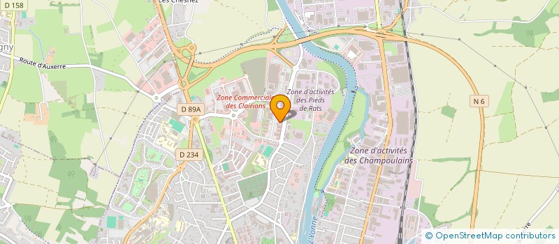 localisation de l'entreprise BATICOM à AUXERRE