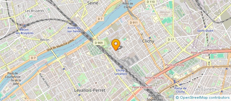 localisation de l'entreprise BATICOM à CLICHY