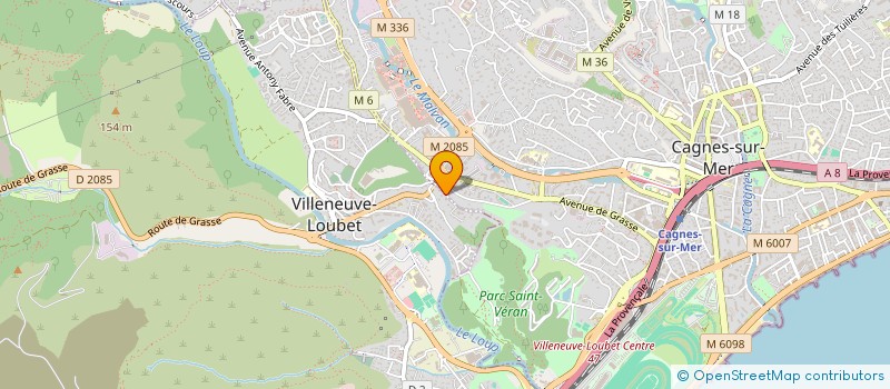 localisation de l'entreprise BATICOMAT à VILLENEUVE-LOUBET