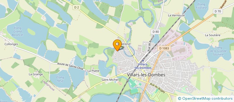 localisation de l'entreprise BATICONCEPT à VILLARS-LES-DOMBES