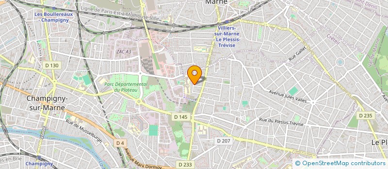 localisation de l'entreprise BATICOR à CHAMPIGNY-SUR-MARNE