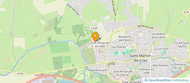 localisation de l'entreprise BATICRAU DU SALAT à SAINT-MARTIN-DE-CRAU