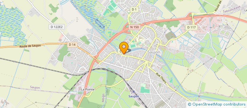 localisation de l'entreprise BATIDECO 17  SAUJON