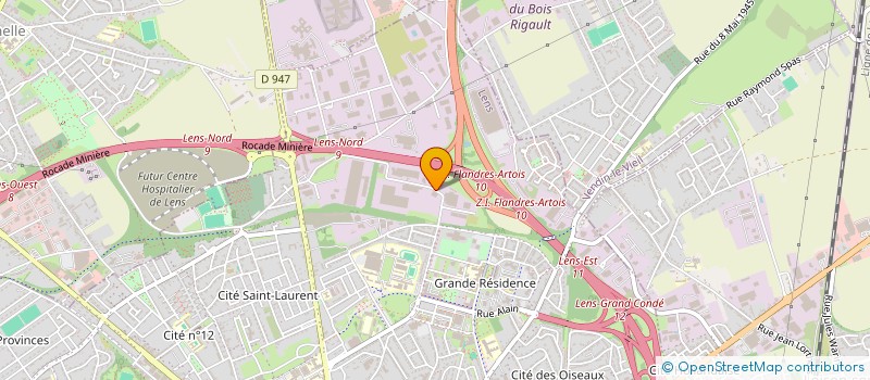 localisation de l'entreprise BATIDEKO à LENS