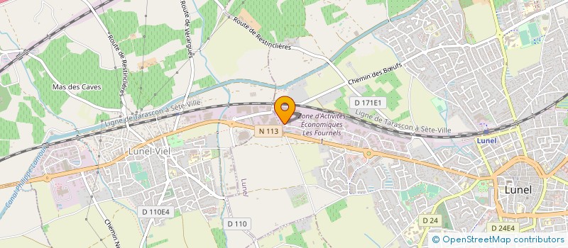 localisation de l'entreprise BATIF 34 à LUNEL
