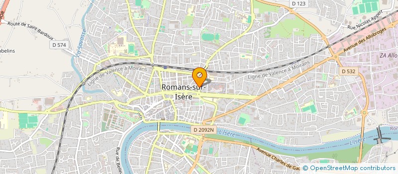 localisation de l'entreprise BATIFORCOM  ROMANS-SUR-ISERE