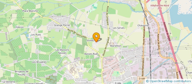 localisation de l'entreprise BATIFORM à PORTE-DES-PIERRES-DOREES