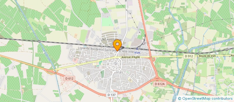 localisation de l'entreprise BATIFRANCE CONSTRUCTION à VIAS