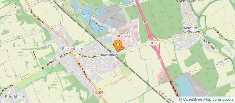 localisation de l'entreprise BATIGE à BARTENHEIM