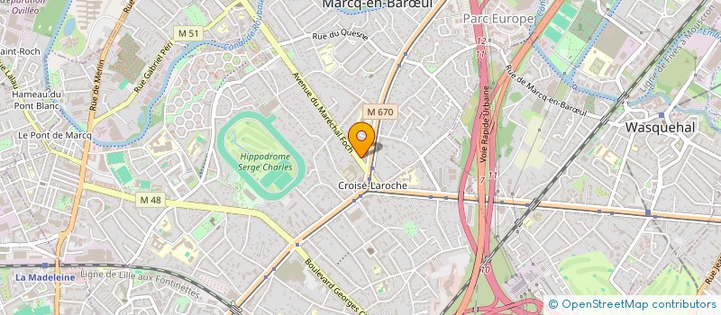 localisation de l'entreprise BATIGNOLLES FAMILY à MARCQ-EN-BARŒUL