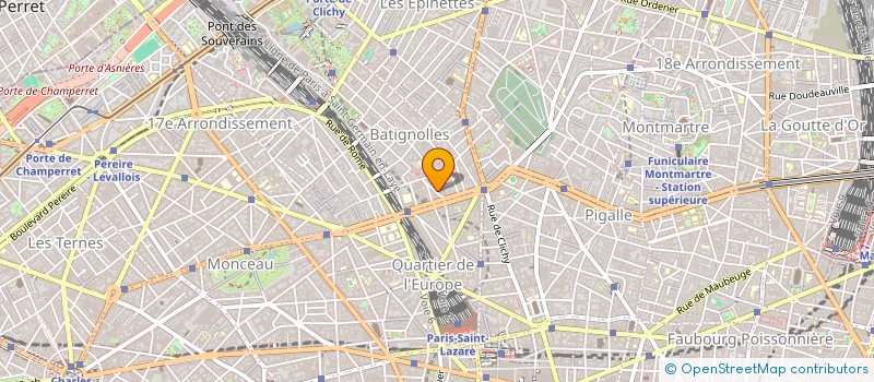 localisation de l'entreprise BATIGNOLLES KINE SPORT  PARIS