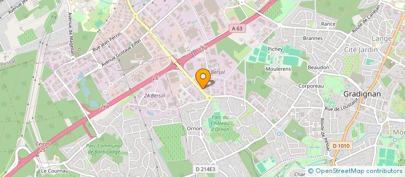 localisation de l'entreprise BATILAND  GRADIGNAN