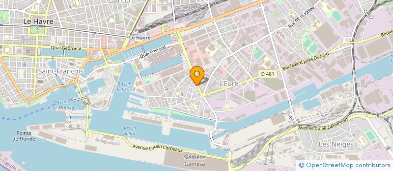 localisation de l'entreprise BATILOM à LE HAVRE