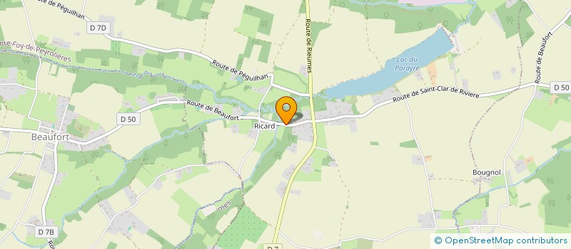 localisation de l'entreprise BATILUX  SAINTE-FOY-DE-PEYROLIERES