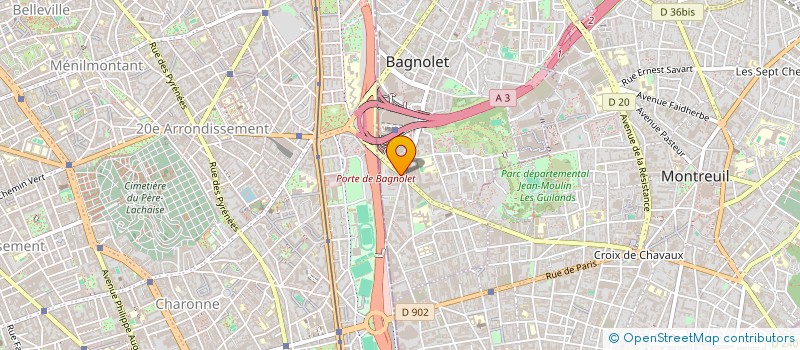 localisation de l'entreprise BATILUX à BAGNOLET
