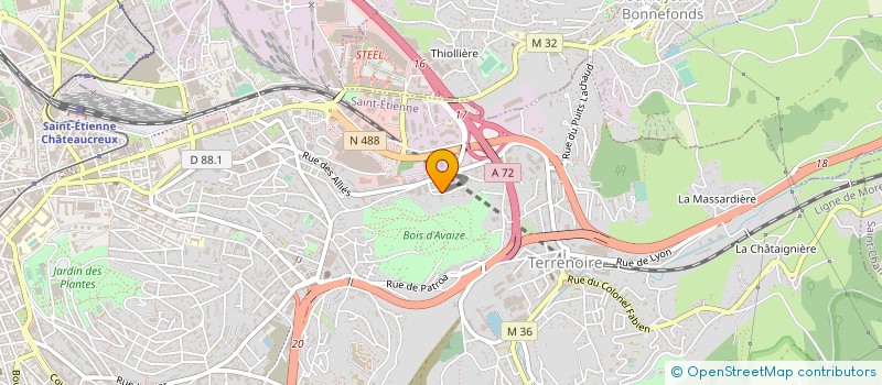 localisation de l'entreprise BATIM ENERGIE à SAINT-ETIENNE