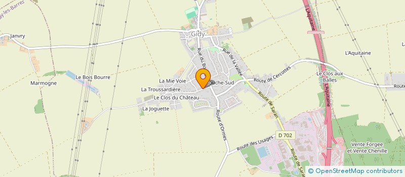 localisation de l'entreprise BATIMART à GIDY