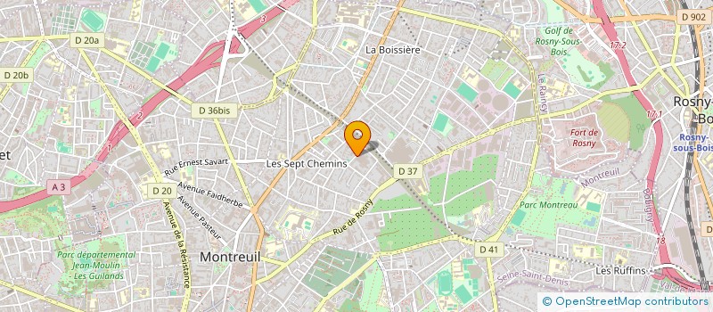 localisation de l'entreprise BATIMAS à MONTREUIL