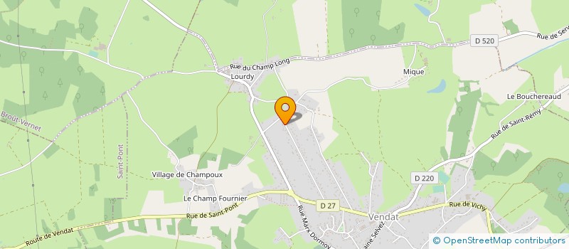 localisation de l'entreprise BATIMECA à VENDAT