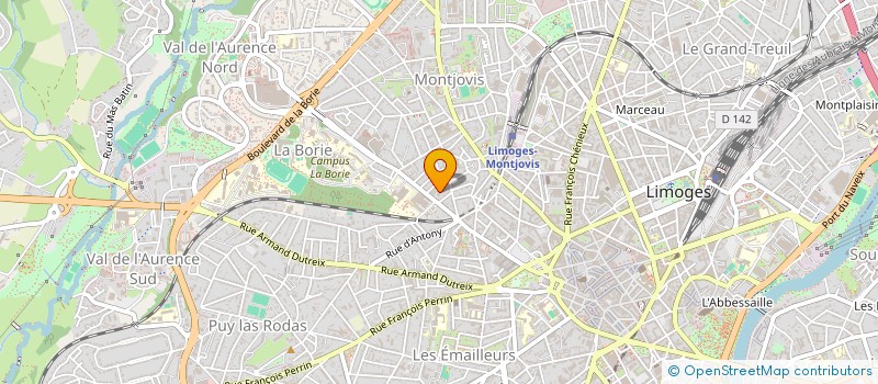 localisation de l'entreprise BATIMENT ALEX (B.A.) à LIMOGES