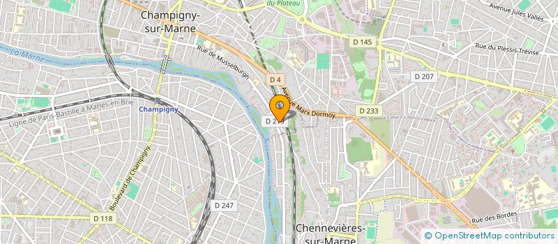 localisation de l'entreprise BATIMENT B à CHAMPIGNY-SUR-MARNE