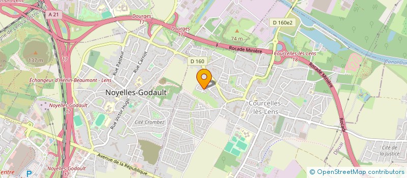 localisation de l'entreprise BATIMENT CHIMIE APPLIQUEE  COURCELLES LES LENS