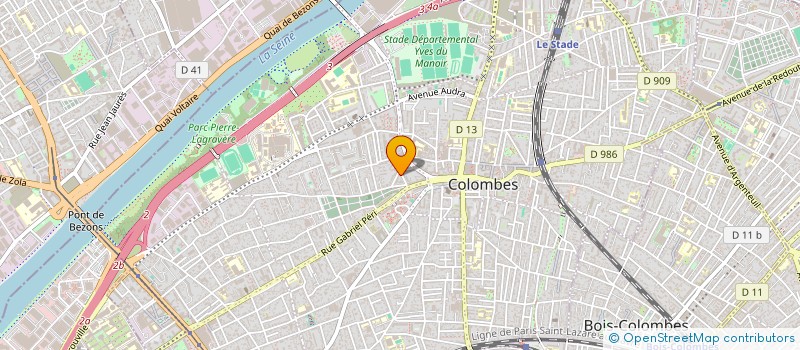 localisation de l'entreprise BATIMENT CONSTRUCTION RENOVAT METALLIQUE à COLOMBES