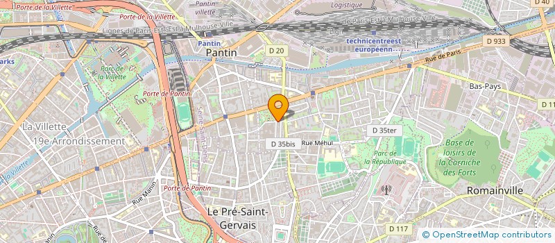 localisation de l'entreprise BATIMENT DE FRANCE - BDF  PANTIN