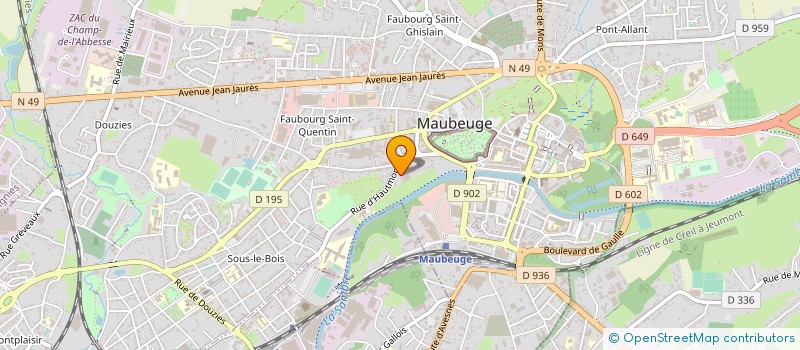 localisation de l'entreprise BATIMENT DES HAUTS DE FRANCE à MAUBEUGE