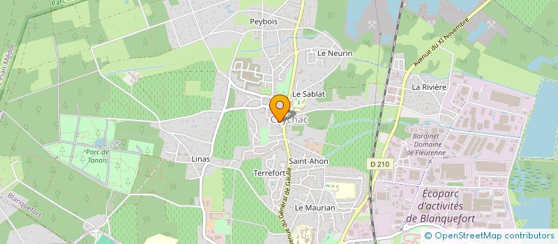 localisation de l'entreprise BATIMENT ELECTRICITE AQUITAINE à BLANQUEFORT