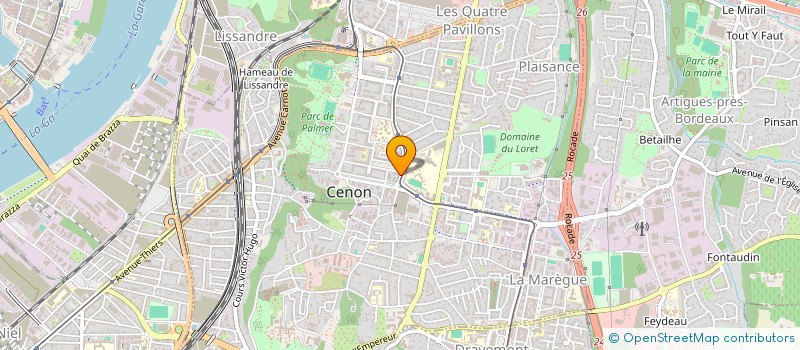localisation de l'entreprise BATIMENT ENTRE DEUX MERS à CENON