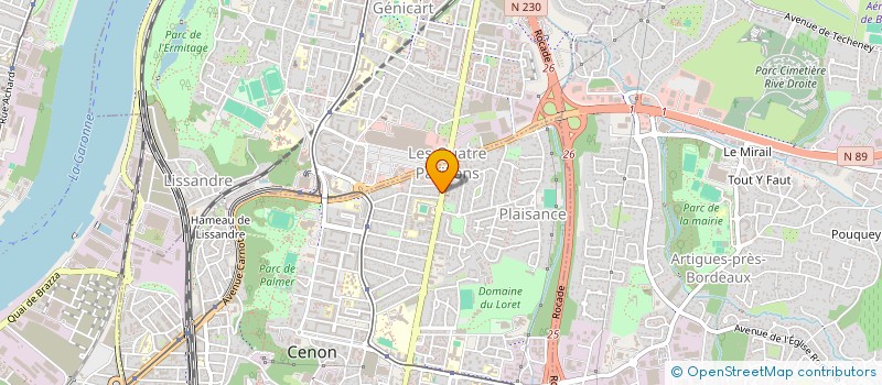 localisation de l'entreprise BATIMENT ENTREPRISE TRAVAUX ATLANTIQUE à CENON