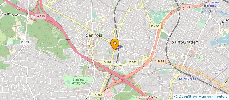 localisation de l'entreprise BATIMENT ET INDUSTRIE MANTAIS  SANNOIS