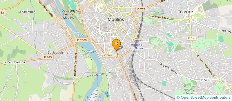 localisation de l'entreprise BATIMENT ET SYNERGIE à MOULINS
