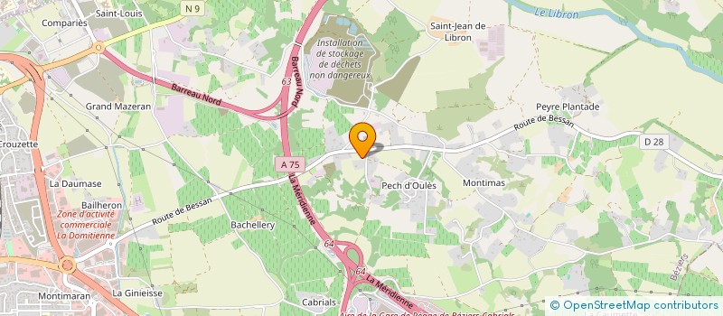 localisation de l'entreprise BATIMENT ET TRAVAUX PUBLICS GARRIGUES  BEZIERS