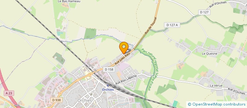 localisation de l'entreprise BATIMENT ET TRAVAUX PUBLICS LOCATION à ORCHIES