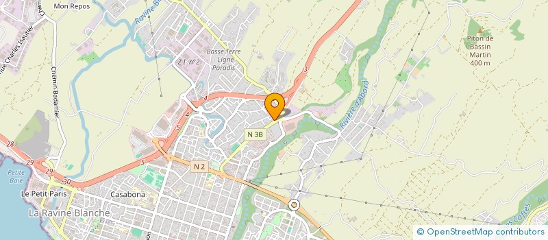 localisation de l'entreprise BATIMENT ET TRAVAUX PUBLICS RESSOURCES HUMAINES à SAINT-PIERRE