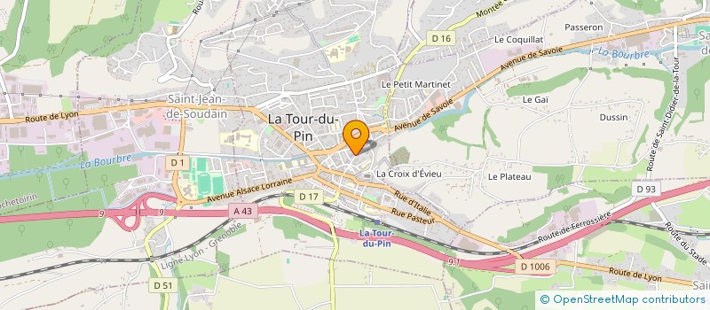 localisation de l'entreprise BATIMENT GENERAL D'ISERE  LA TOUR-DU-PIN