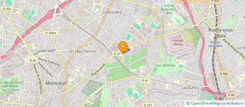 localisation de l'entreprise BATIMENT GENERAL ETANCHEITE à MONTREUIL