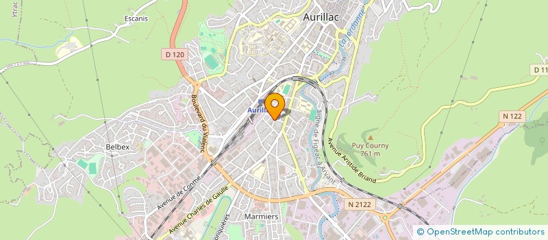 localisation de l'entreprise BATIMENT GENIE CIVIL AURILLACOIS à AURILLAC